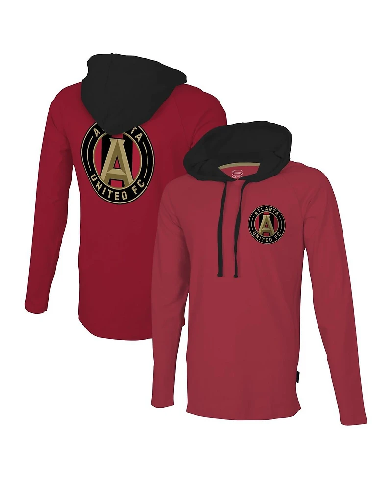Men's Stadium Essentials Red Atlanta United Fc Tradition Raglan Hoodie Long Sleeve T-shirt