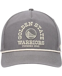 Men's '47 Brand Charcoal Distressed Golden State Warriors Canyon Ranchero Hitch Adjustable Hat