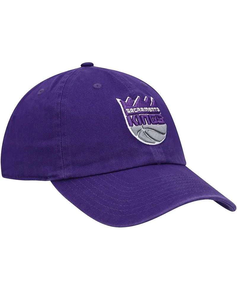 Men's '47 Brand Purple Sacramento Kings Team Clean Up Adjustable Hat