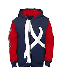 Toddler Boys and Girls Navy Atlanta Braves Postcard Full-Zip Hoodie