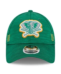 Men's New Era Green Oakland Athletics 2024 Clubhouse 9FORTY Adjustable Hat