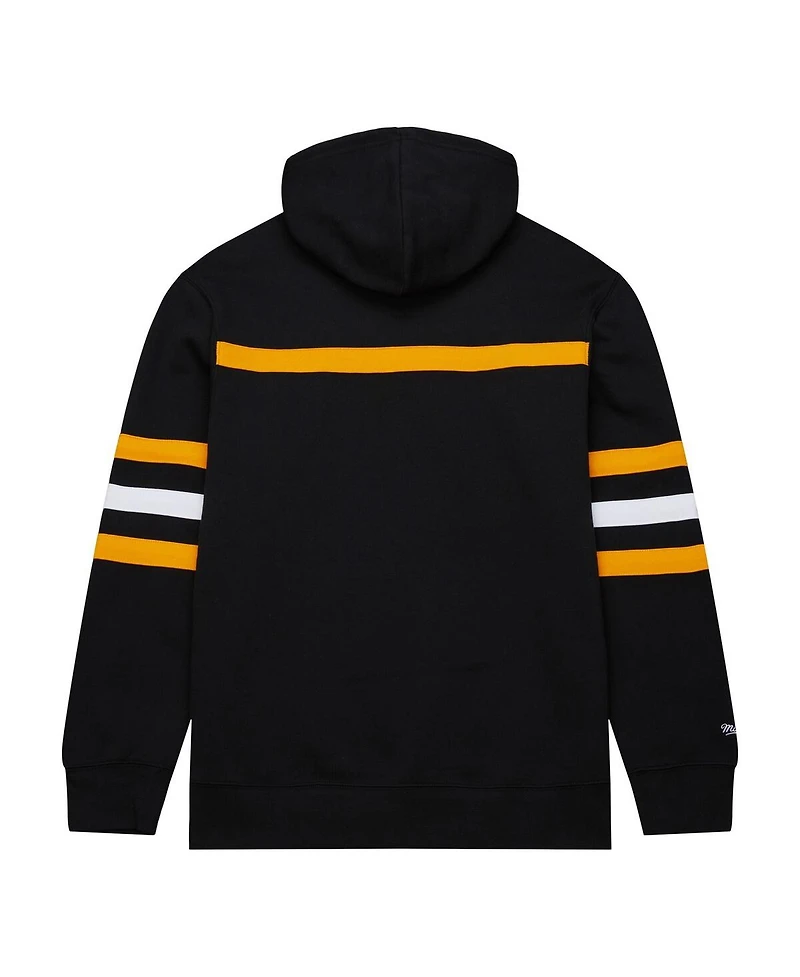 Men's Mitchell & Ness Black Pittsburgh Penguins Head Coach Pullover Hoodie