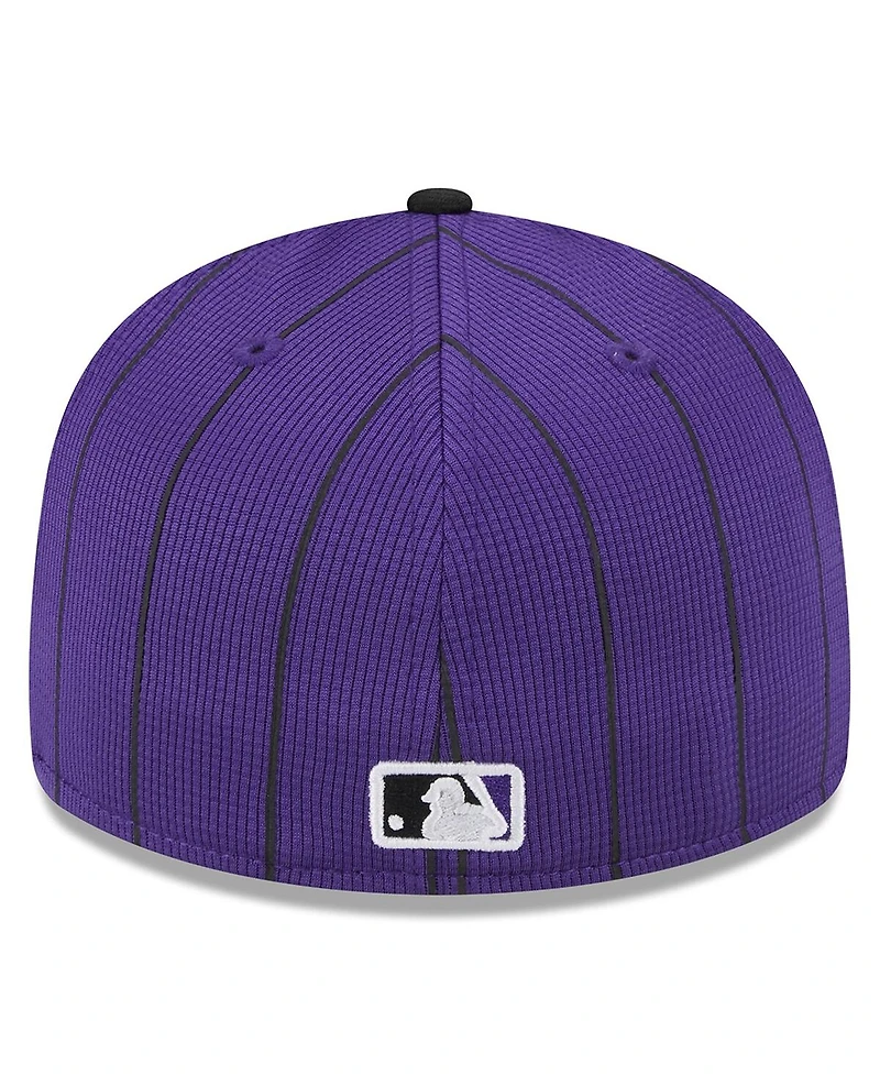 Men's New Era Purple Colorado Rockies 2024 Batting Practice Low Profile 59FIFTY Fitted Hat