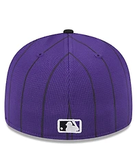 Men's New Era Purple Colorado Rockies 2024 Batting Practice Low Profile 59FIFTY Fitted Hat