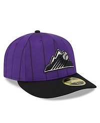 Men's New Era Purple Colorado Rockies 2024 Batting Practice Low Profile 59FIFTY Fitted Hat
