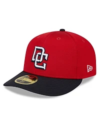 Men's New Era Red Washington Nationals 2024 Batting Practice Low Profile 59FIFTY Fitted Hat