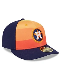 Men's New Era Orange Houston Astros 2024 Batting Practice Low Profile 59FIFTY Fitted Hat