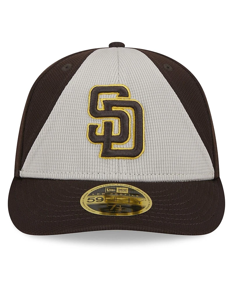 Men's New Era Brown San Diego Padres 2024 Batting Practice Low Profile 59FIFTY Fitted Hat