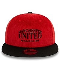 Men's New Era Red Manchester United Corduroy 9FIFTY Snapback Hat