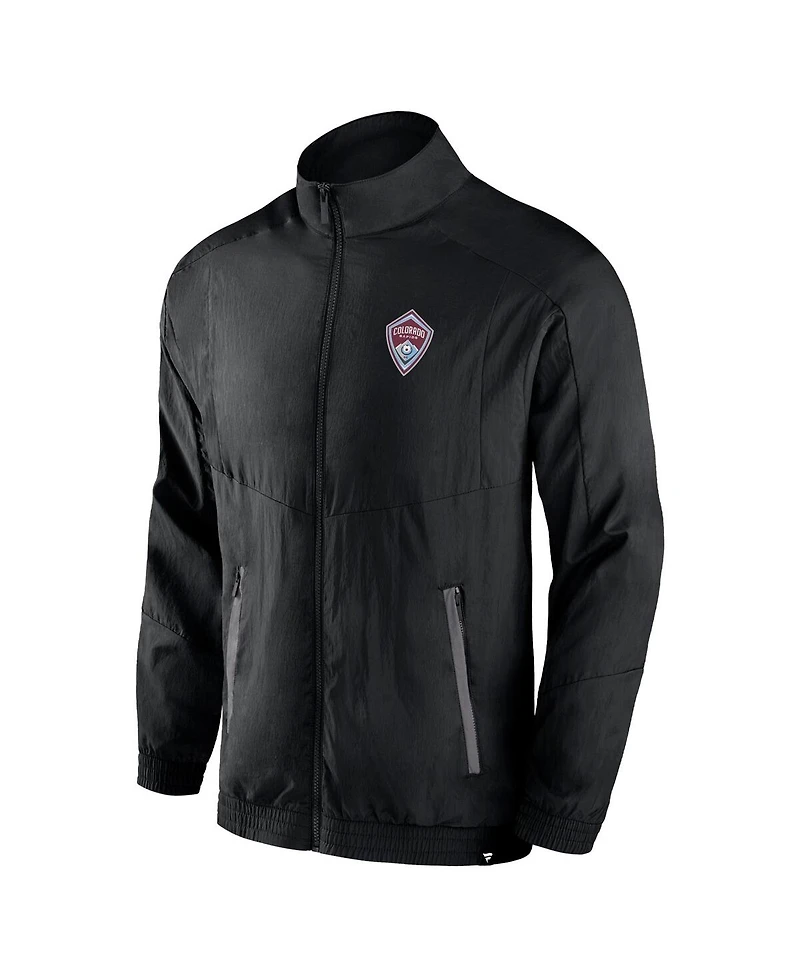 Men's Fanatics Black Colorado Rapids Header Raglan Full-Zip Jacket