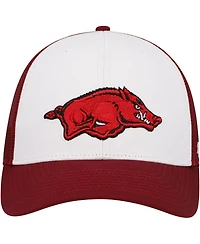 Men's '47 Brand White, Cardinal Arkansas Razorbacks Freshman Trucker Adjustable Hat