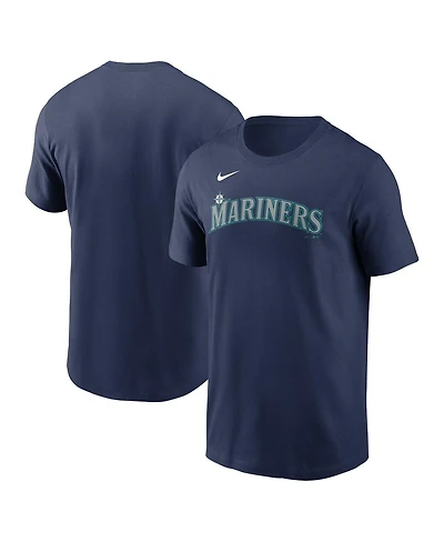 Men's Nike Navy Seattle Mariners Fuse Wordmark T-shirt