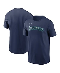 Men's Nike Navy Seattle Mariners Fuse Wordmark T-shirt