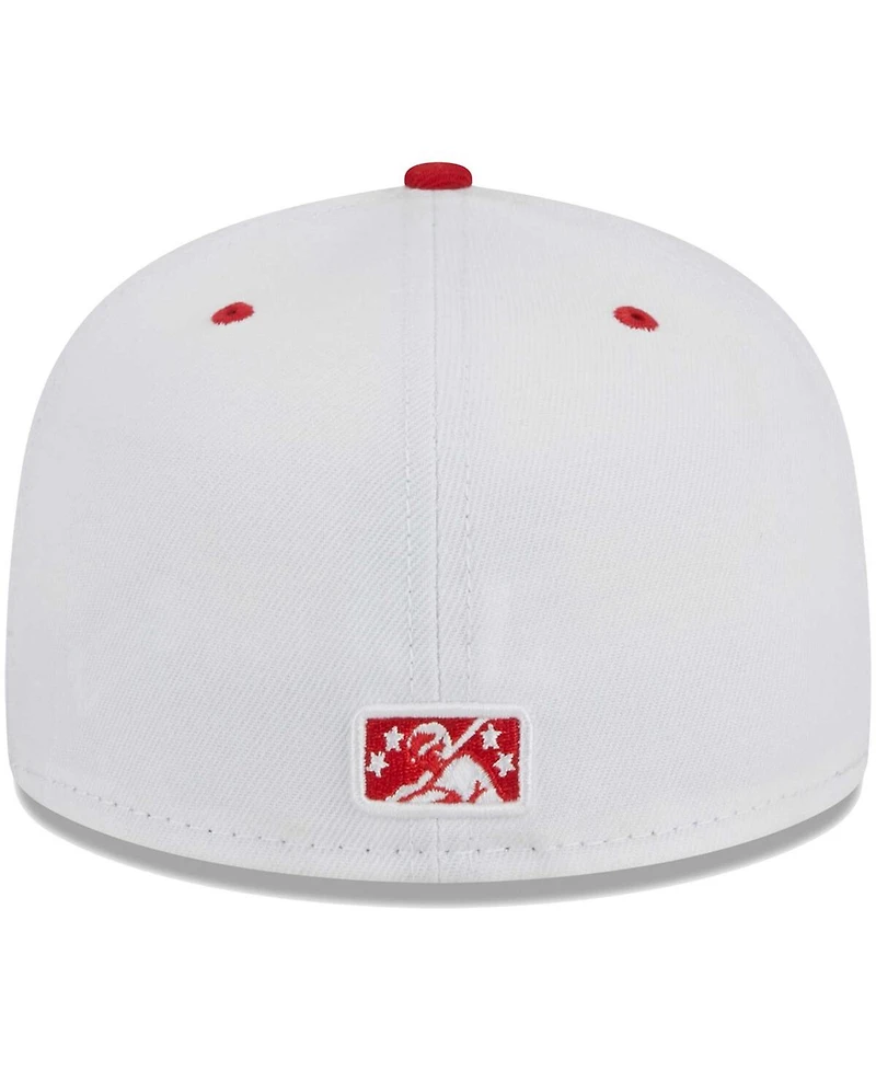 Men's New Era White Indianapolis Indians Theme Nights ABCs 59FIFTY Fitted Hat