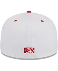 Men's New Era White Indianapolis Indians Theme Nights ABCs 59FIFTY Fitted Hat