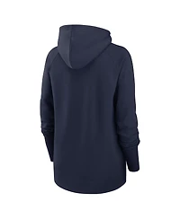Women's Nike Navy New England Patriots Asymmetrical Raglan Full-Zip Hoodie