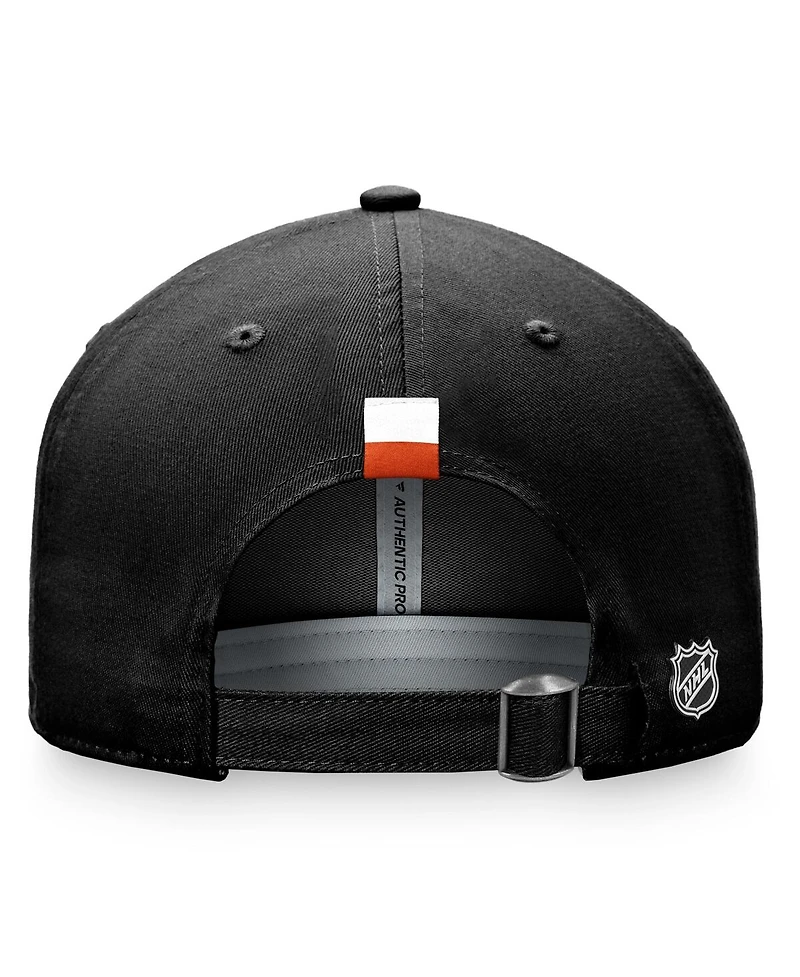 Women's Fanatics Black Philadelphia Flyers Authentic Pro Rink Adjustable Hat