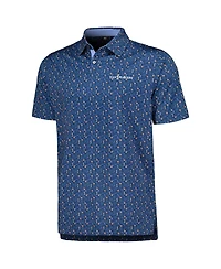 Men's FootJoy Navy The Players Custom Print Performance Polo Shirt