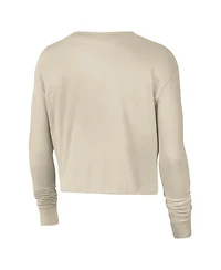 Women's Nike Cream Kentucky Wildcats Varsity Letter Long Sleeve Crop Top