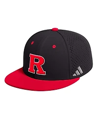 Men's adidas Black Rutgers Scarlet Knights On-Field Baseball Fitted Hat
