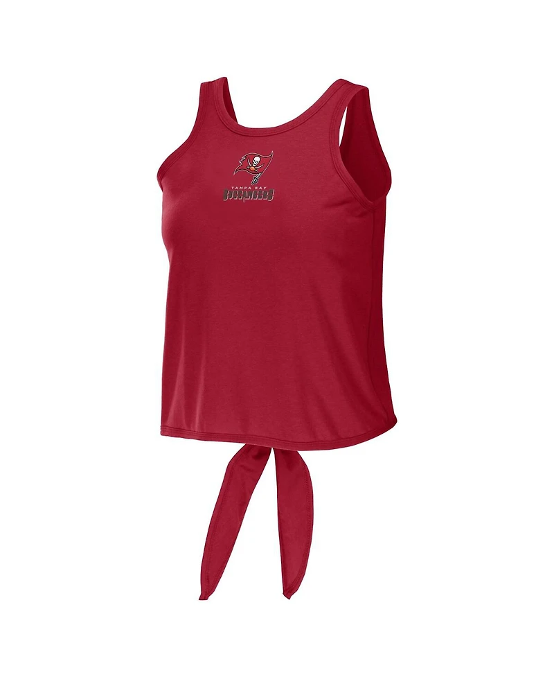 Women's Wear by Erin Andrews Red Tampa Bay Buccaneers Open Back Twist Tie Tank Top