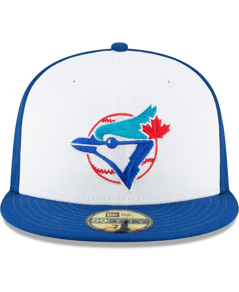 Men's New Era White Toronto Blue Jays Cooperstown Collection Wool 59FIFTY Fitted Hat