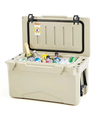 Costway 25 Qt Portable Cooler Rotomolded Ice Chest Insulated Box