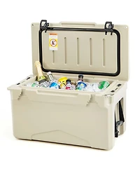 Costway 25 Qt Portable Cooler Rotomolded Ice Chest Insulated Box