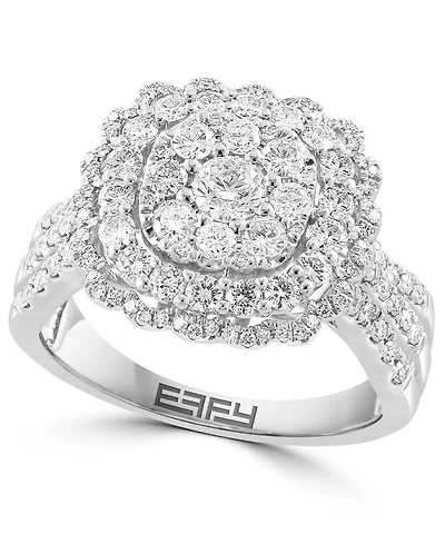 Effy Diamond Cluster Ring (1-1/3 ct. t.w.) in 14k White Gold