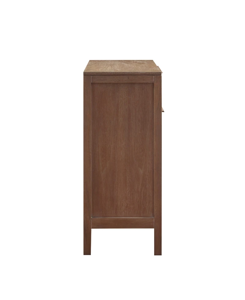 Madison Park Palisades 36"W Coastal 1 Drawer and 2 Door Storage Accent Chest with Cane Webbing Detailing
