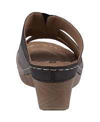 Gc Shoes Women's Delores Triple Band Wedge Sandals