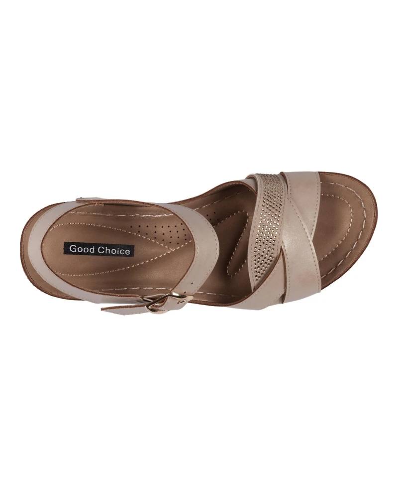 Gc Shoes Women's Monaco Crisscross Wedge Sandals