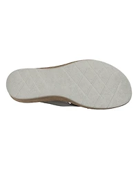 Gc Shoes Women's Demi Cross Strap Hardware Slip-On Wedge Sandals