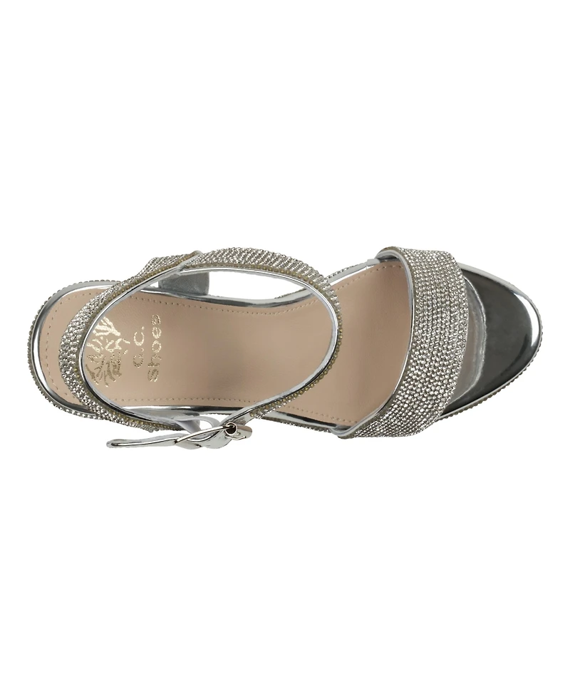 Gc Shoes Women's Betty Embellished Wedge Slingback Wedge Sandals