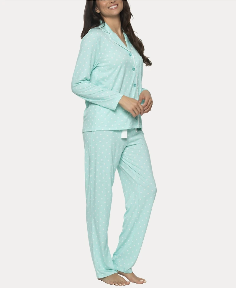 Felina Women's Jessie 2 Pc. Long Sleeve Pajama Set