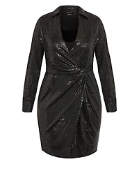 Plus Sequin Glow Dress