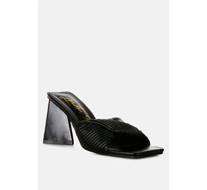 Cupid Kiss Pleated Twist Strap Sandals Women