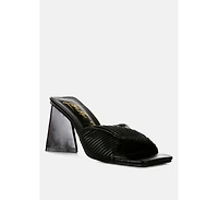 Cupid Kiss Pleated Twist Strap Sandals Women