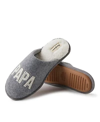 Dearfoams Men's Carson Papa Bear Family Scuff Slipper