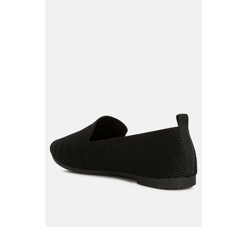 London Rag Akili Knit Textile Solid Flats Women