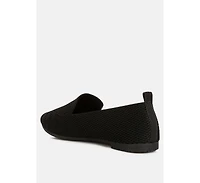 London Rag Akili Knit Textile Solid Flats Women