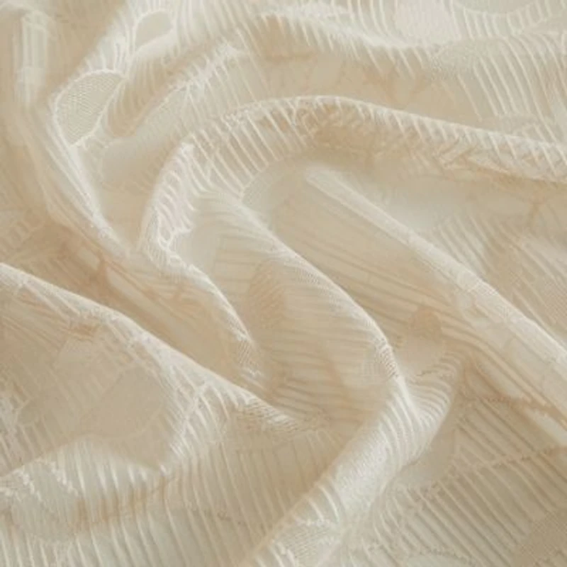 Hlc.Me Joyce Floral Decorative Semi Sheer Light Filtering Grommet Window Treatment Curtain Drapery Panels For Bedroom Living Room Set Of 2 Panels