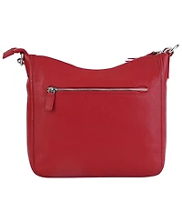Mancini Pebble Elizabeth Leather Crossbody Handbag