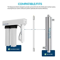 Aquasure Quantum Series | 18 Gpm High Output Uv Replacement 48W Bulb Lamp Af-UV18HO-bulb, Compatible with As-UV18HO, As-WHUV18HO