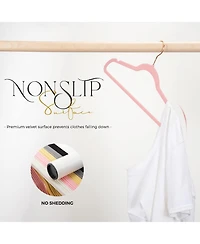 17.5 Inch Gold Hook Velvet Hangers