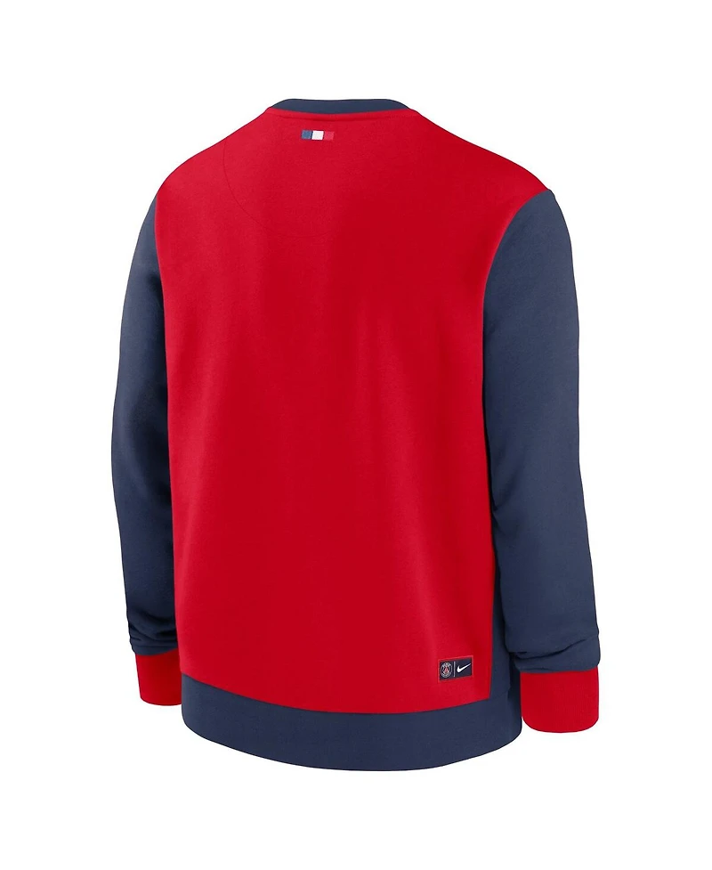 Men's Nike Red Paris Saint-Germain 2023/24 Standard Issue Travel Performance Pullover Sweatshirt
