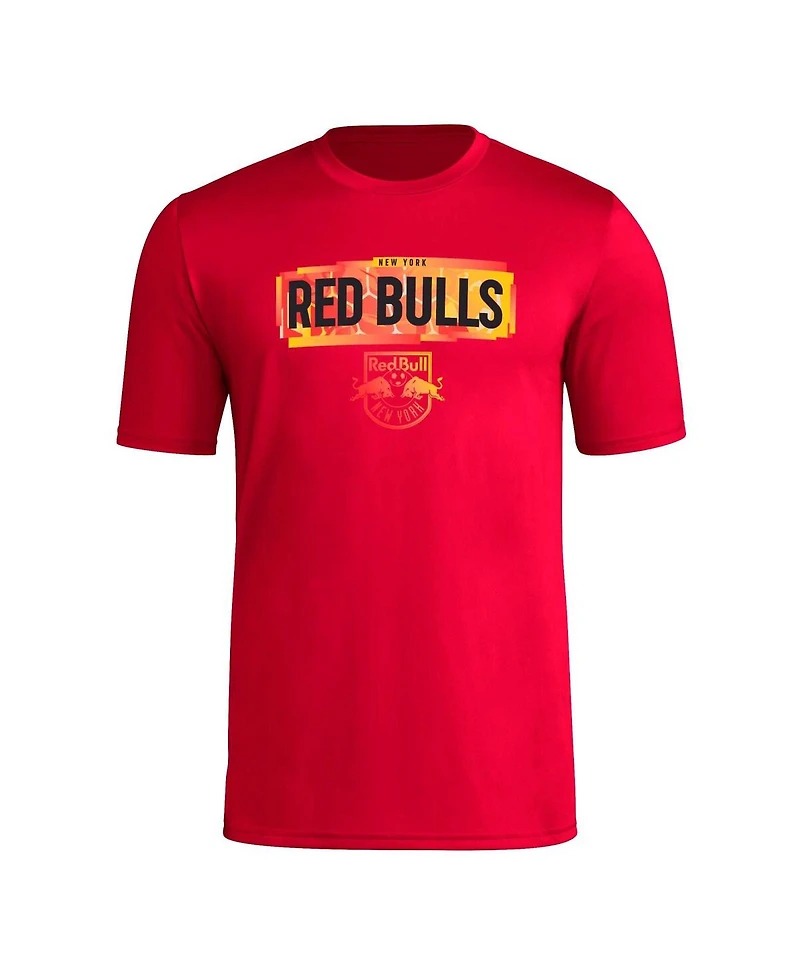 Men's adidas Red New York Bulls Local Pop Aeroready T-shirt