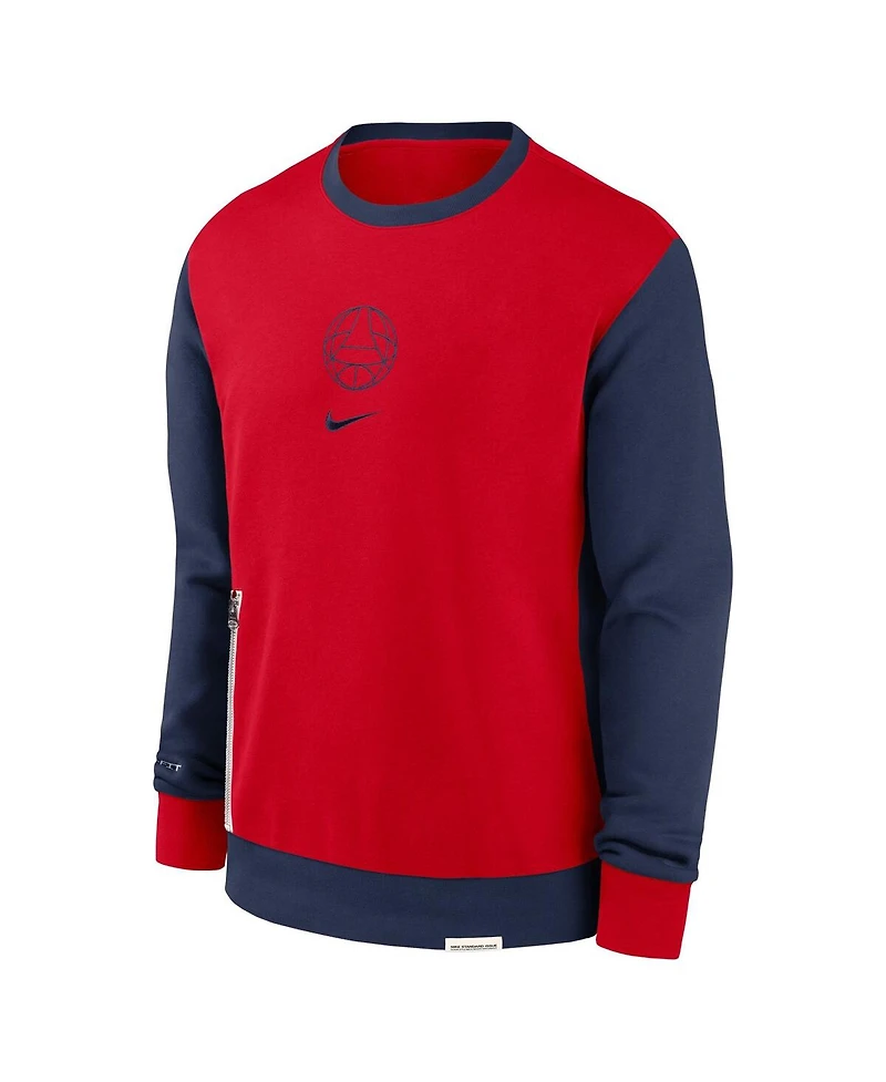 Men's Nike Red Paris Saint-Germain 2023/24 Standard Issue Travel Performance Pullover Sweatshirt