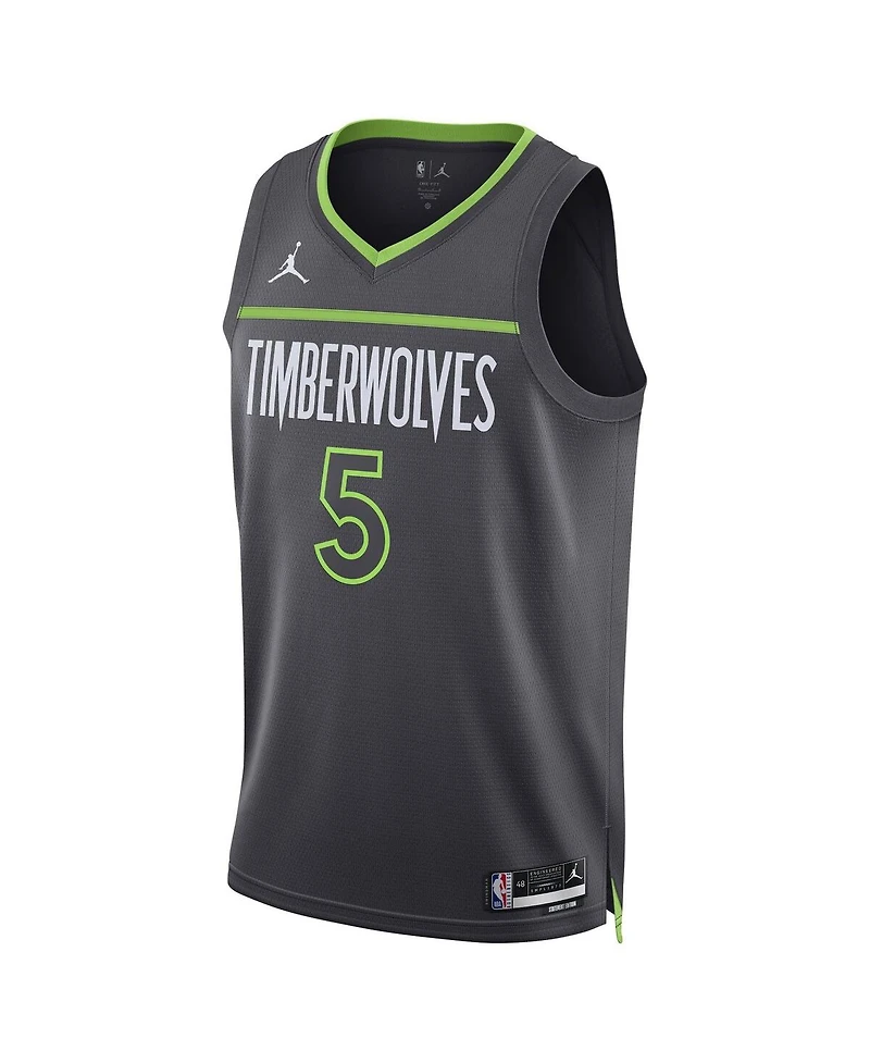 Men's and Women's Jordan Anthony Edwards Charcoal Minnesota Timberwolves Swingman Jersey - Statement Edition