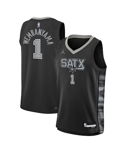 Big Boys Jordan Victor Wembanyama Black San Antonio Spurs Swingman Jersey - Statement Edition